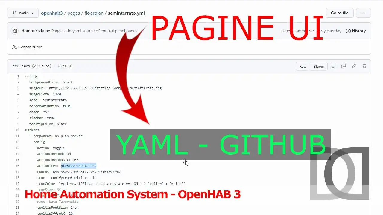 OpenHAB 3 - Creazione Pagine con sorgenti YAML - Home Automation System
