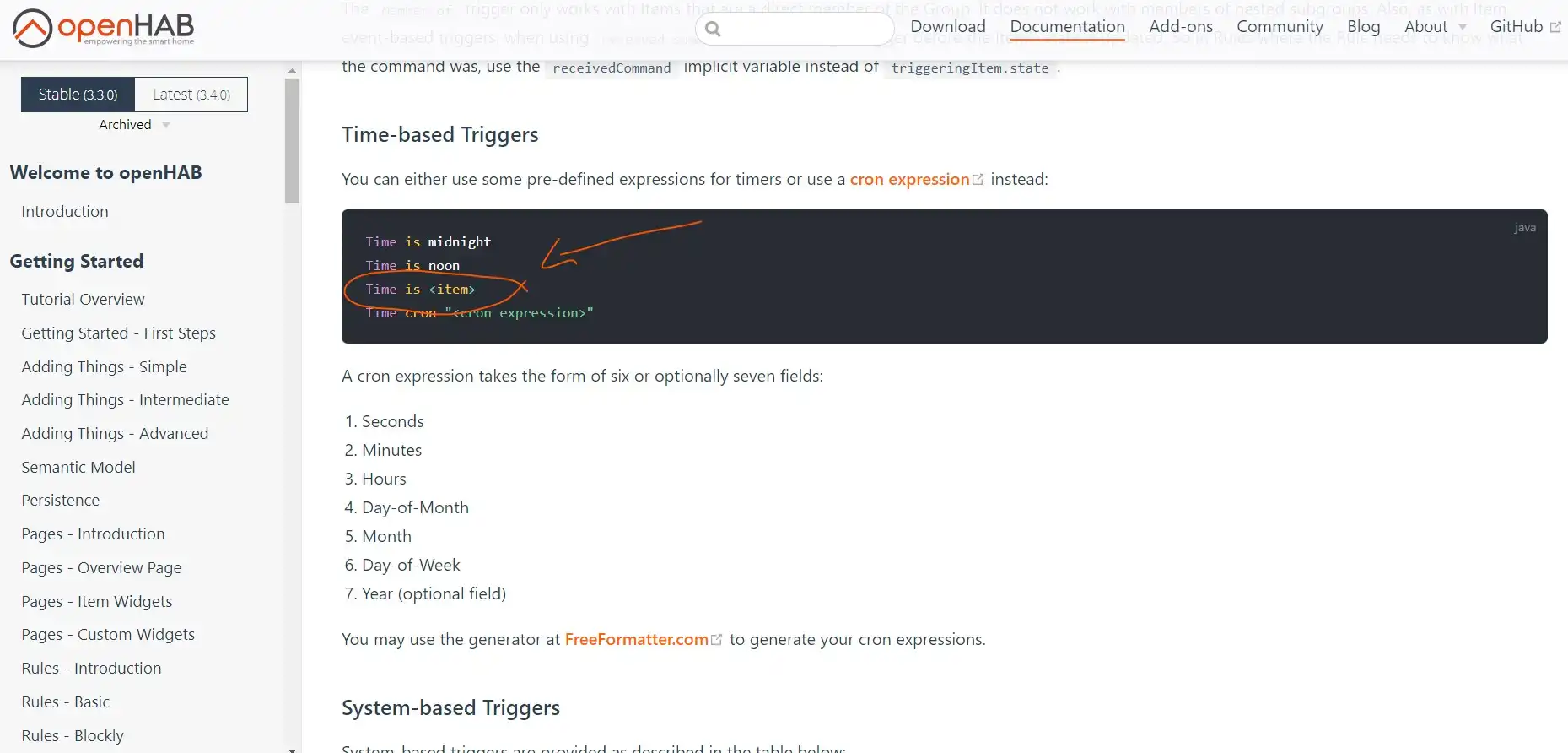 OpenHAB 3 - Rules triggers by DateTime item - Home Automation System