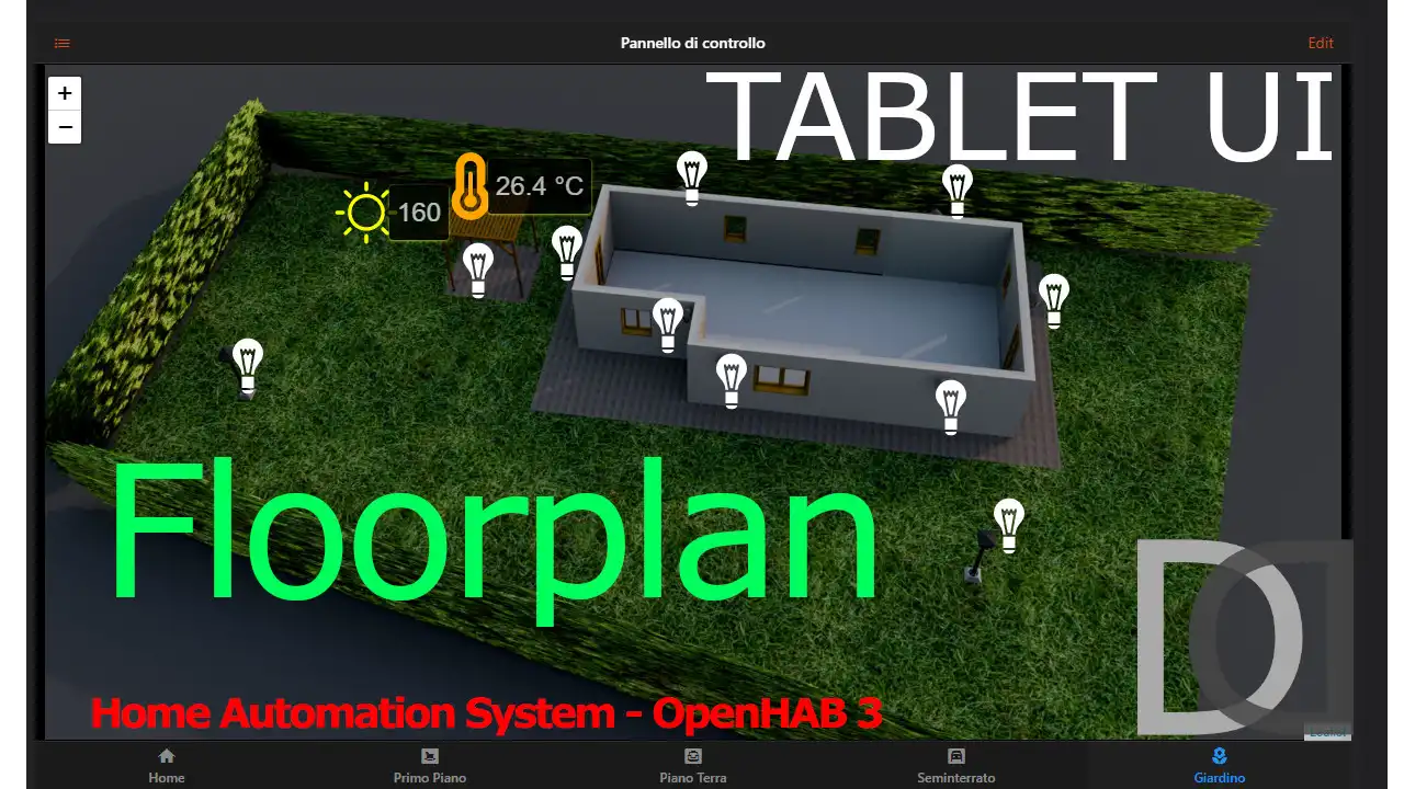 OpenHAB 3 - Creazione pagina FLOORPLAN per giardino - Home Automation System