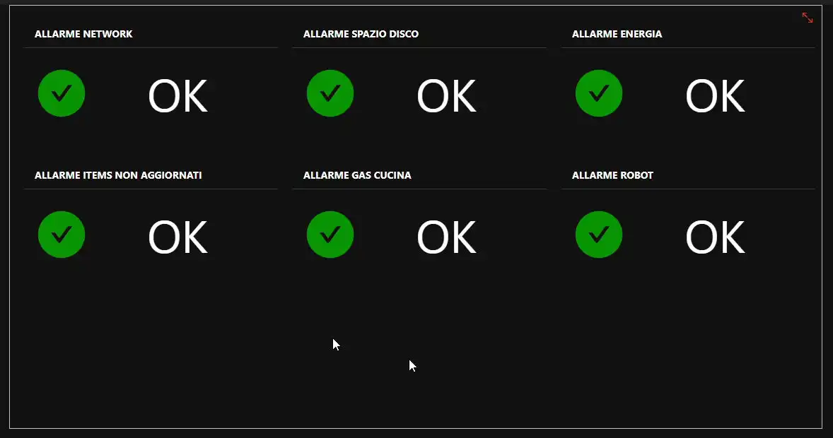 OpenHAB 3 - TABLET - Alarm details page - Home Automation System