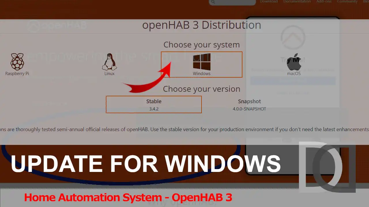 OpenHAB 3 - WINDOWS release UPDATE - Home Automation System
