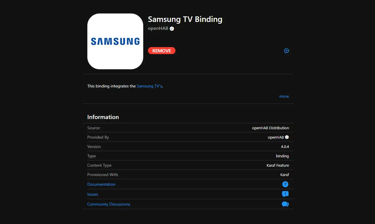 OpenHAB 4 - Integrazione SMART TV Samsung - Home Automation System
