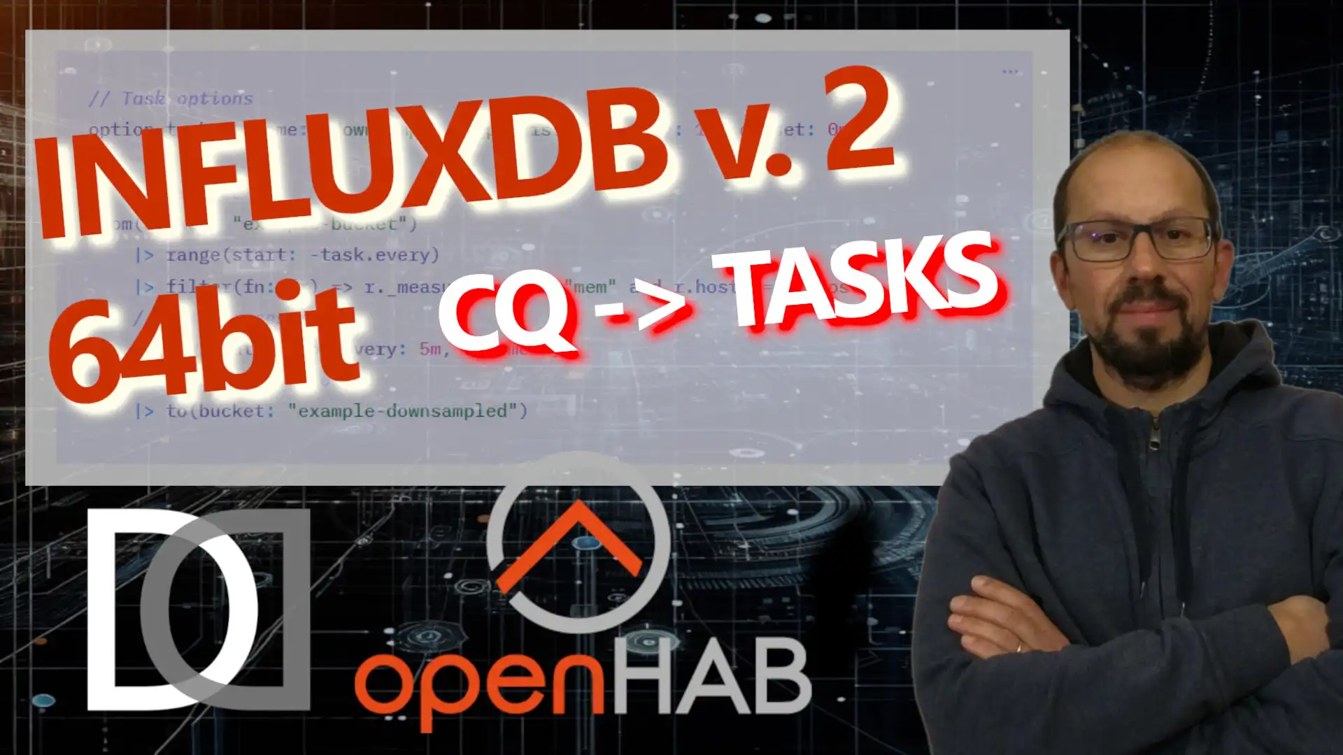 OPENHAB 4: INFLUXDB v. 2 64 bit - My first FLUX TASK to manage historical data - VIDEO