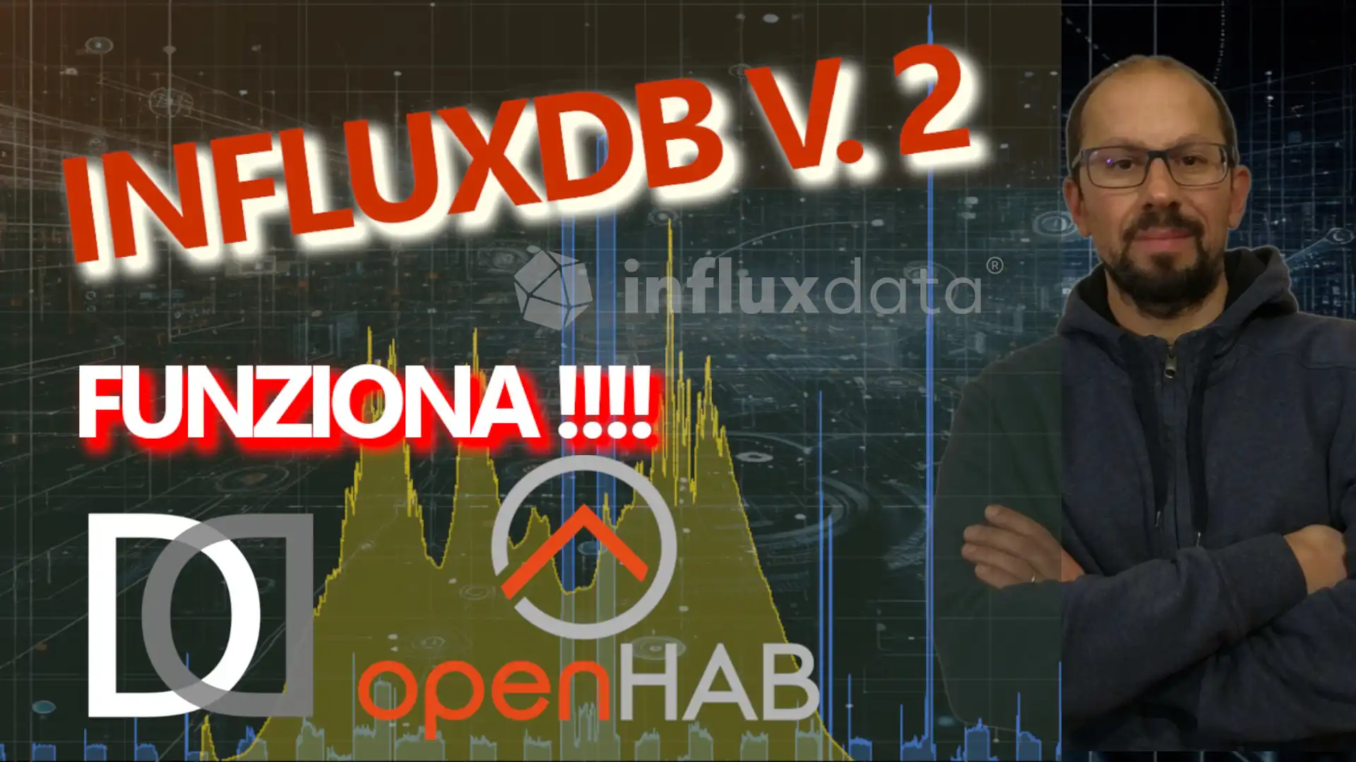OPENHAB 4: INFLUXDB v. 2 on RASPBERRY PI 4 - Test with OPENHAB and GRAFANA - VIDEO