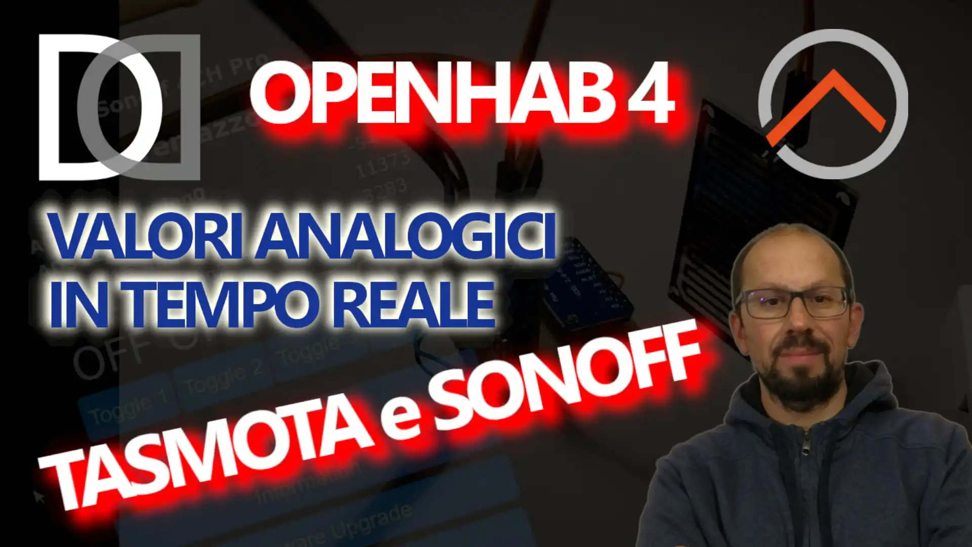 OPENHAB 4: Read analog sensor data (light, rain) with TASMOTA, SONOFF 4CH and ADS1115 - VIDEO
