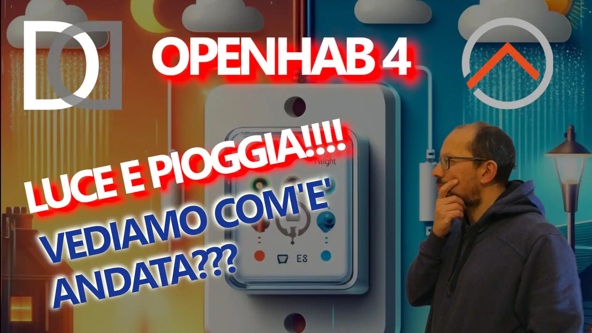 OPENHAB 4: I tested the LIGHT sensor and the RAIN sensor with SONOFF 4CH and TASMOTA - VIDEO