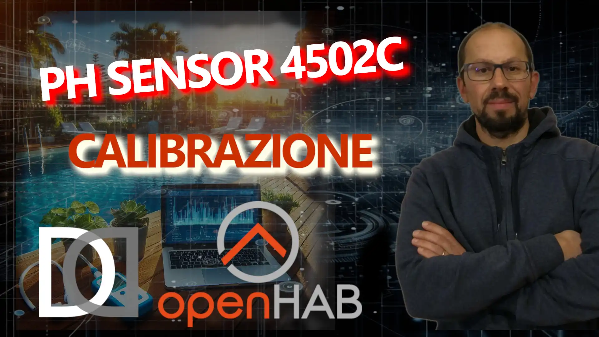 OPENHAB and SWIMMING POOL control panel: calibrating PH meter 4502C - VIDEO