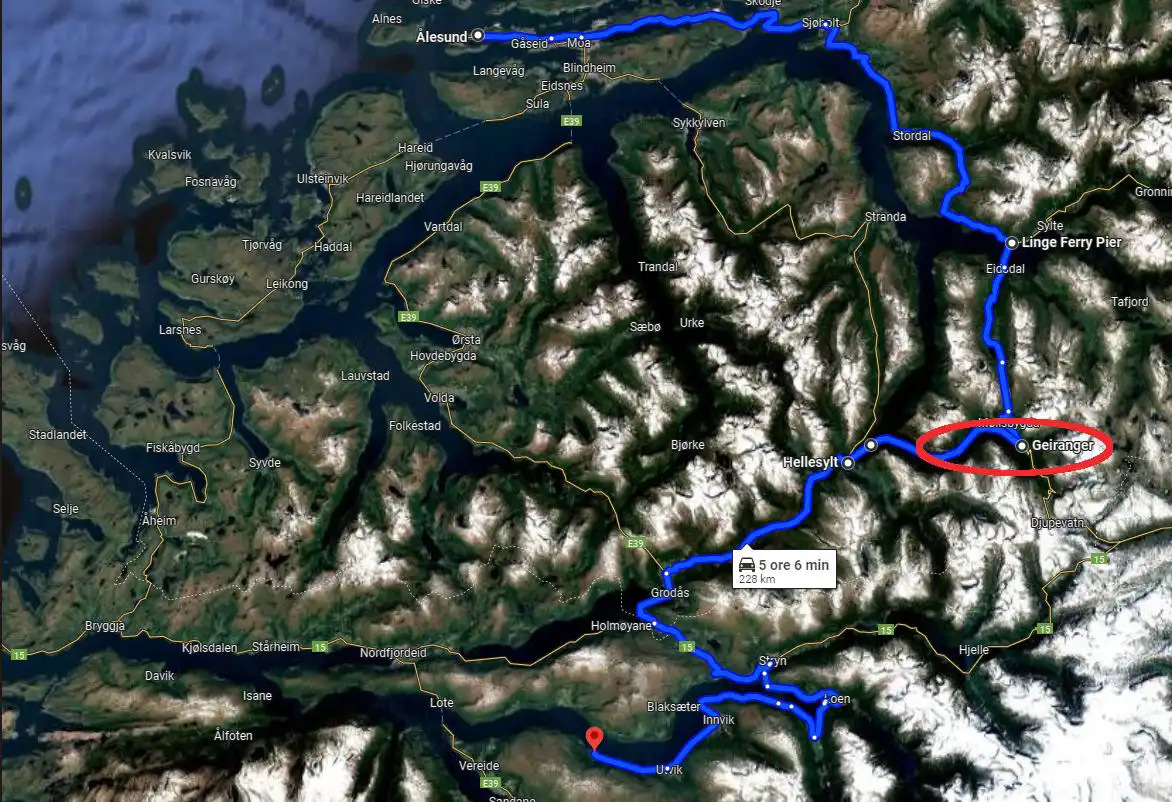 Norvegia 2024 - Giorno 4 - Da ALESUND a UTVIK, passando per il magnifico fiordo di GEIRANGER