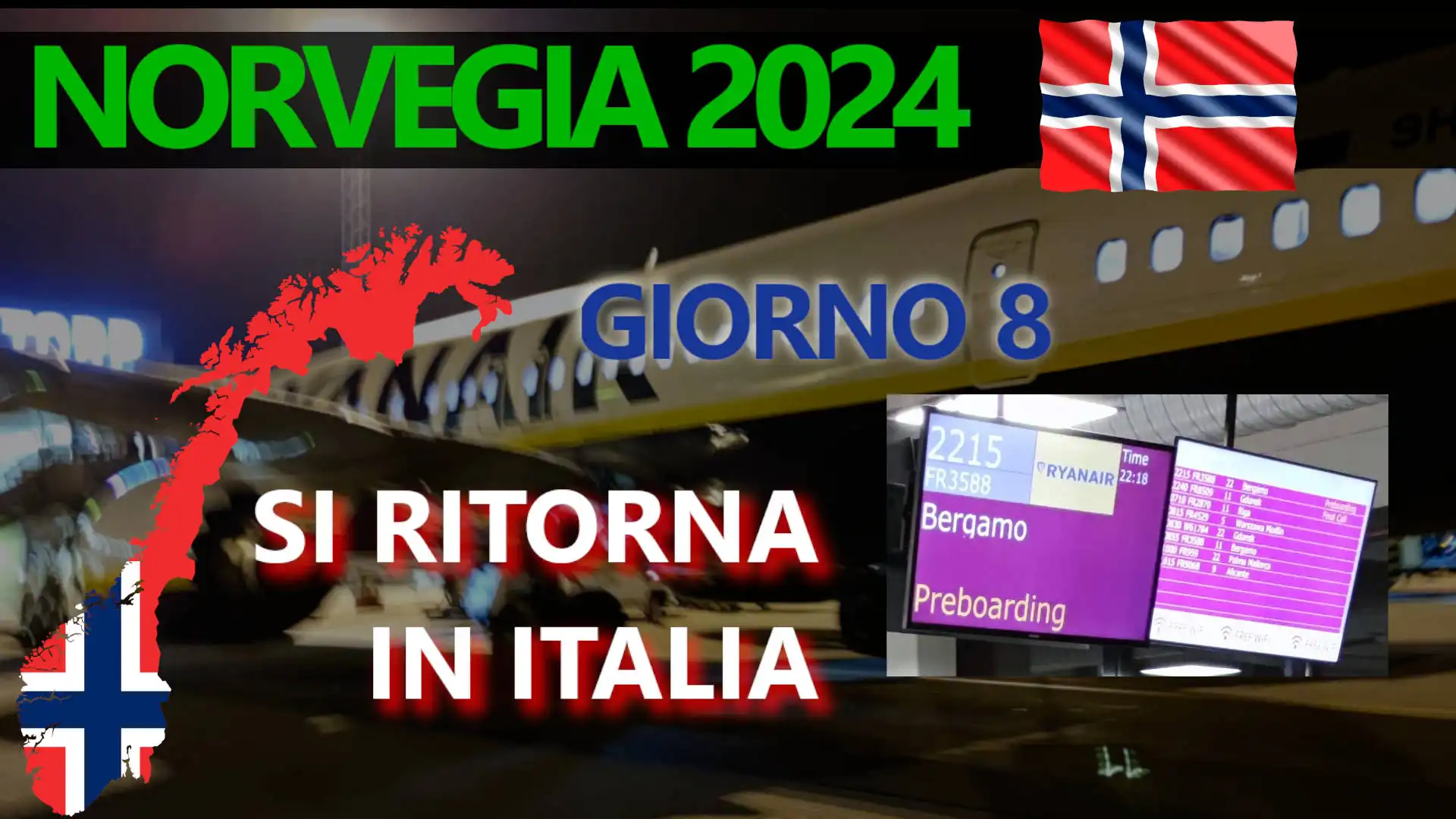Guarda su YOUTUBE - NORVEGIA 2024 - Giorno 8 - Si torna in ITALIA