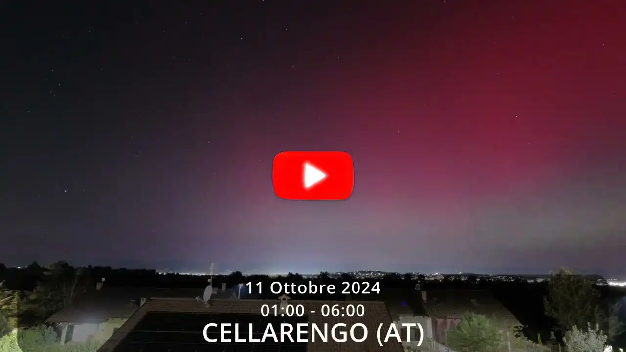 Tempesta Geomagnetica e Aurora Boreale in Piemonte - 11 Ottobre 2024