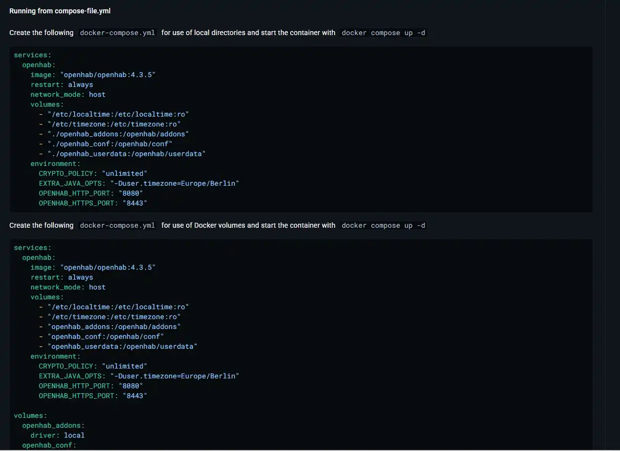 OPENHAB 5: I use Docker Compose to easily create and manage the container - VIDEO
