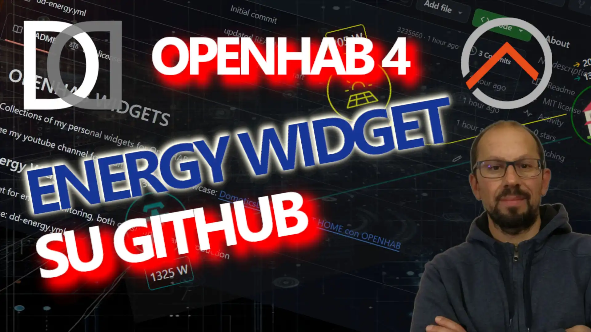 OPENHAB 4 - Ho condiviso la mia prima bozza dell'ENERGY WIDGET su GITHUB - VIDEO