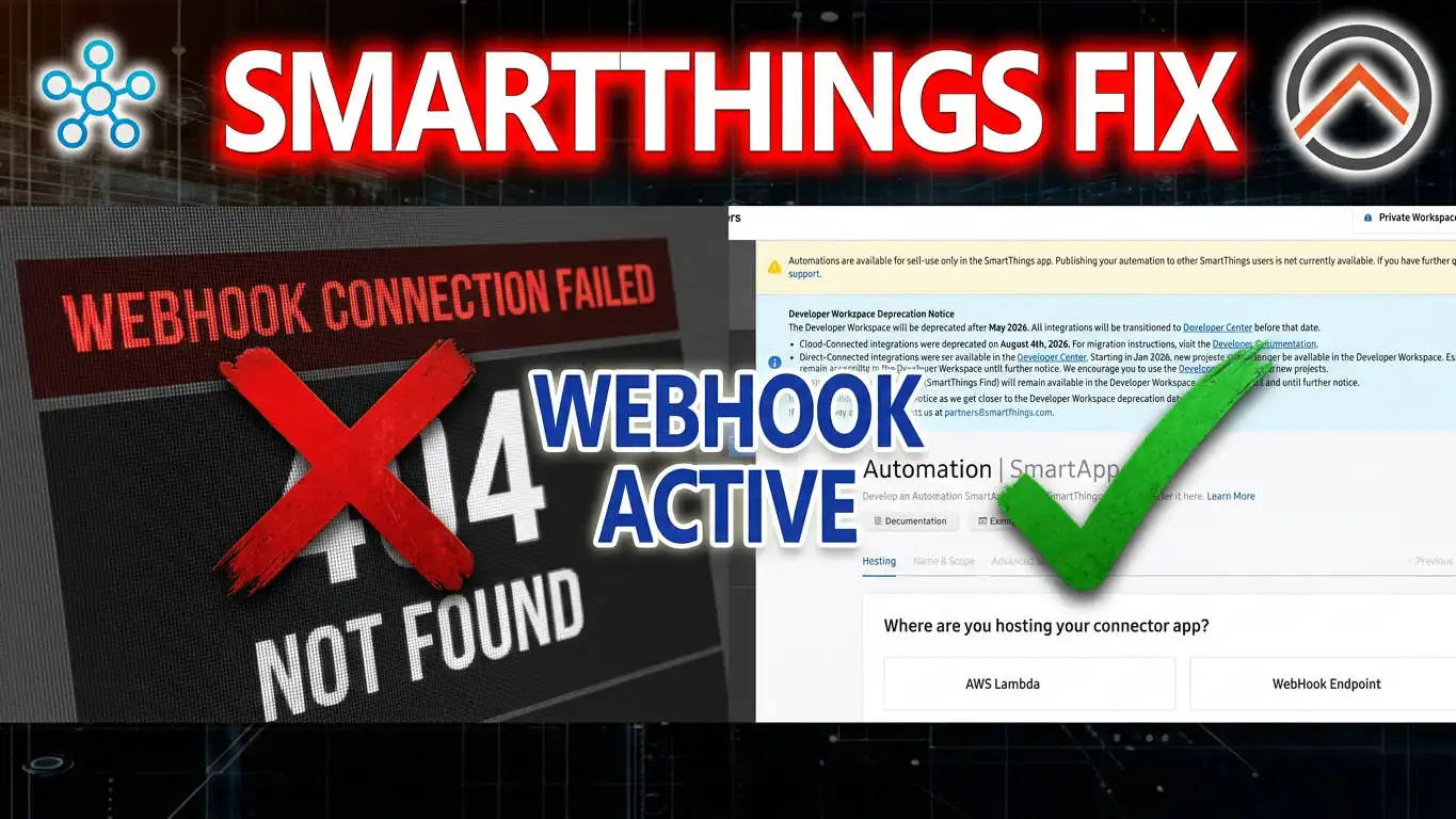 I couldn't enable Webhooks on SmartThings... then I did this. Let's start with SmartApps - VIDEO