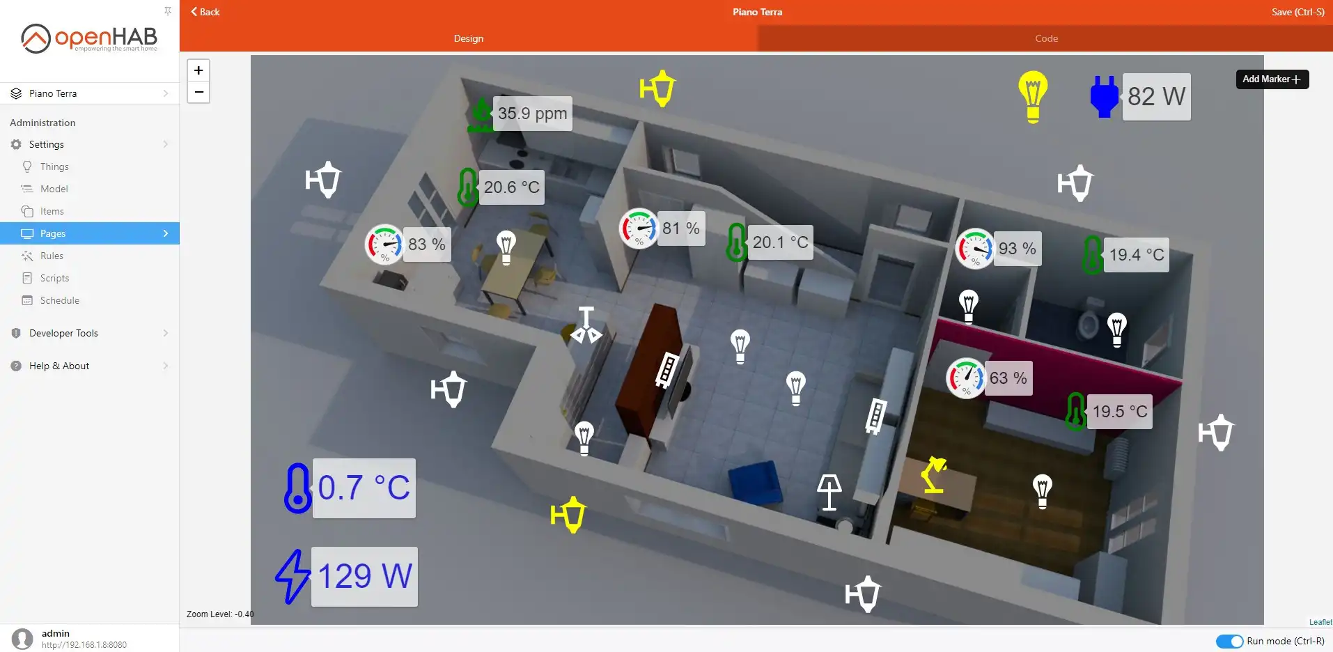 Home Automation System - OpenHAB 3 Migration - 46. My first Floorplan example