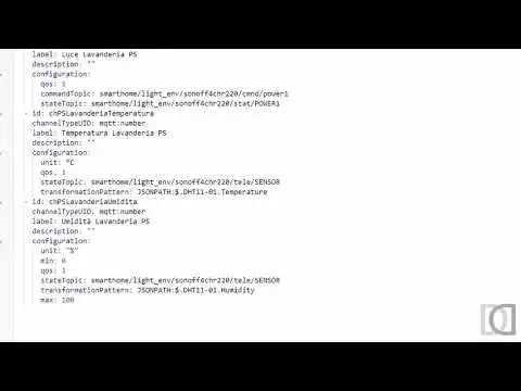 Home Automation System - Migrazione OpenHAB 3 - 19. Sonoff 4CH Tasmota in modalita testo Parte 2